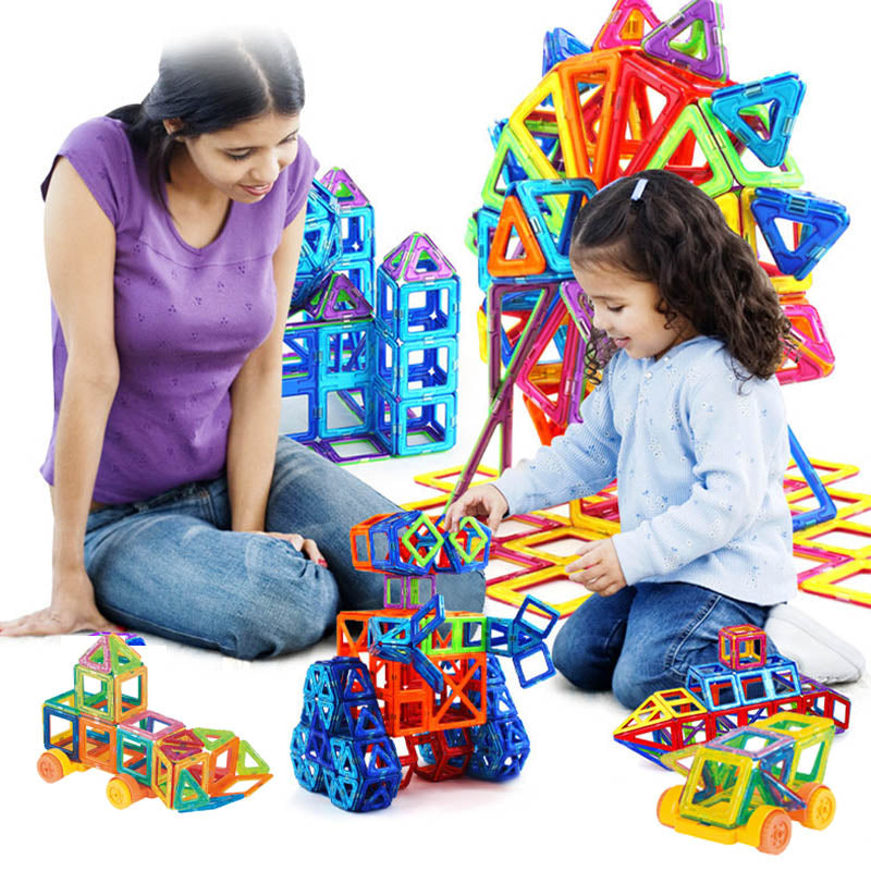 Magnetic building blocks for children – educational toy with 118/148 pieces