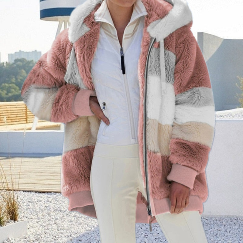 Fibi Plush Cardigan with Hood | Warm, Soft & Stylish for Winter-Mint Green-S-State of Style