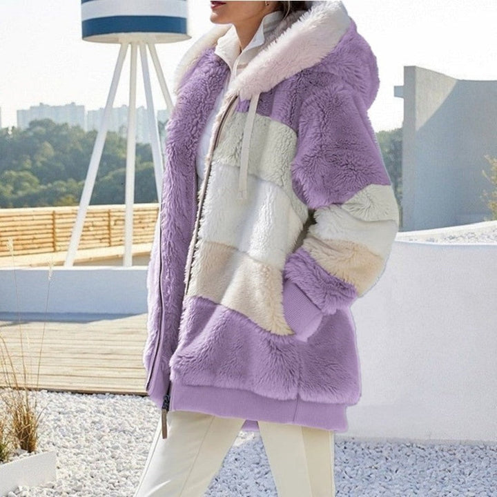 Fibi Plush Cardigan with Hood | Warm, Soft & Stylish for Winter-Purple-S-State of Style