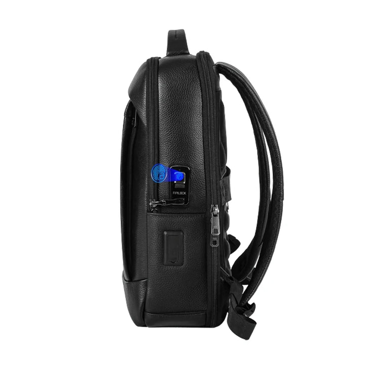 Men’s Large-Capacity Business Laptop Backpack with Fingerprint Lock – Anti-Theft