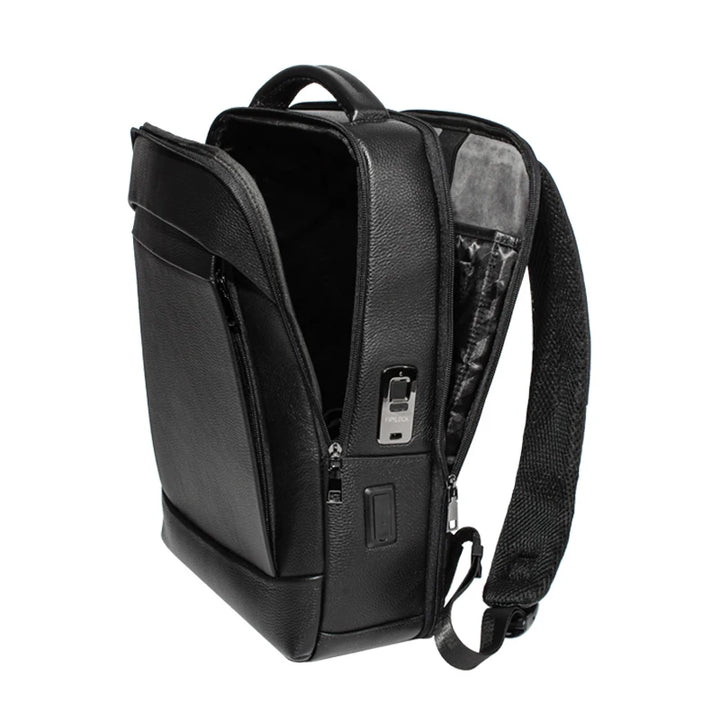 Men’s Business Laptop Backpack with Fingerprint Lock – Large Capacity Anti-Theft