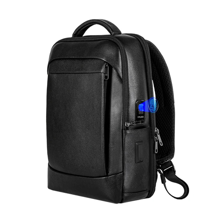 Men’s Business Laptop Backpack with Fingerprint Lock – Large Capacity Anti-Theft