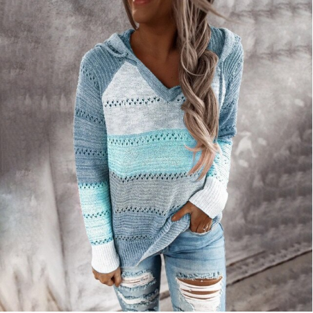Fiona Stripe Sweater | Classic & Stylish Knitwear-Blue-S-State of Style