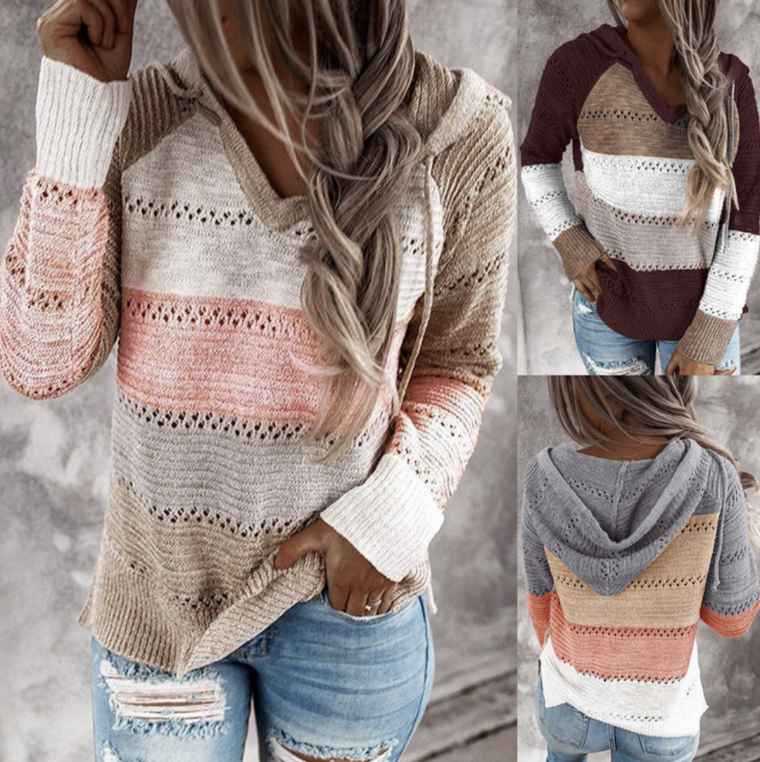 Fiona Stripe Sweater | Classic & Stylish Knitwear-Pink-S-State of Style