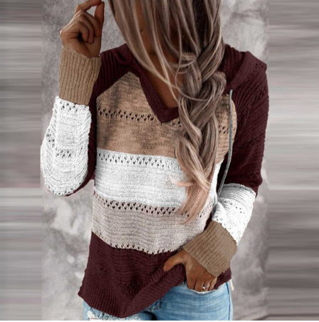 Fiona Stripe Sweater | Classic & Stylish Knitwear-Red-S-State of Style