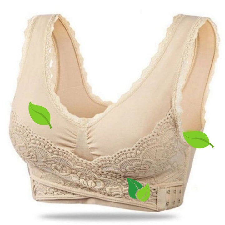 Comfortable Good Supporting Bra - Grace-Khaki-S-State of Style