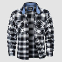 Flannel Lined Men's Shirt - Logan-Black-XS-State of Style