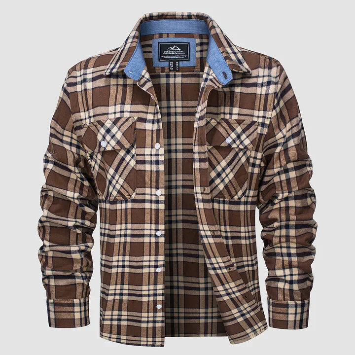Flannel Lined Men's Shirt - Logan-Brown-XS-State of Style