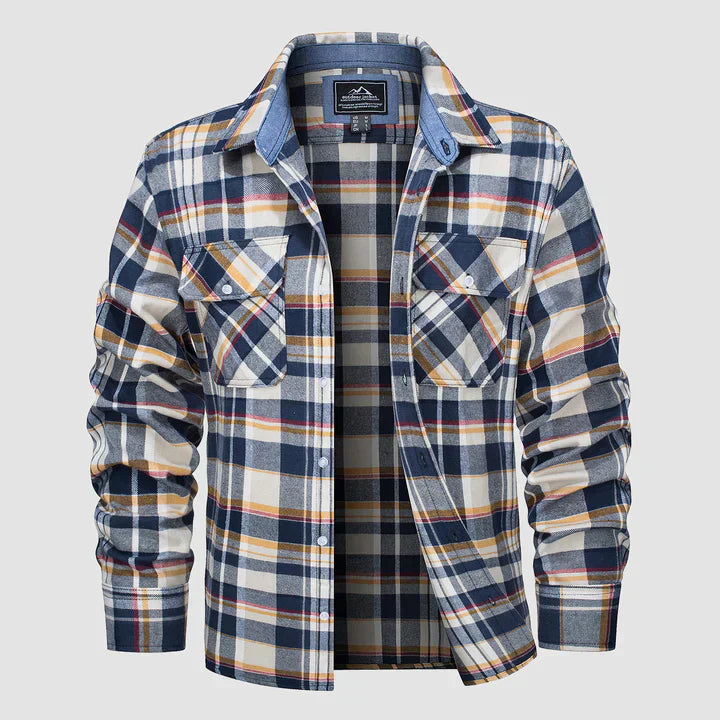 Flannel Lined Men's Shirt - Logan-Yellow-XS-State of Style