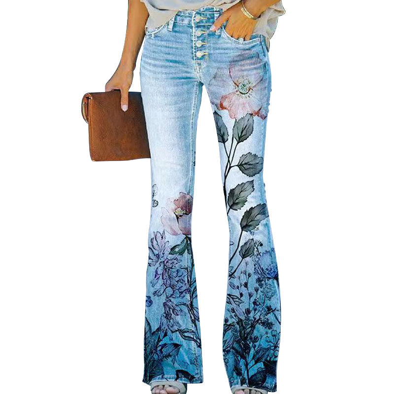 Flare Jeans with 4 Buttons | Trendy & Comfortable Fit-A-S-State of Style