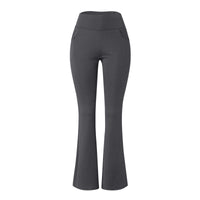 Flare Yoga Leggings with High Waist – Plus Size-Khaki-2XL-State of Style
