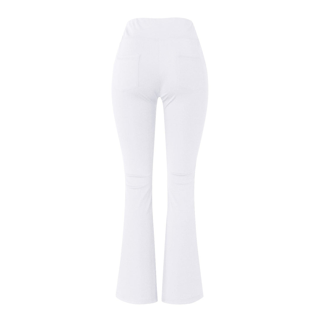 Flare Yoga Leggings with High Waist – Plus Size-Khaki-2XL-State of Style