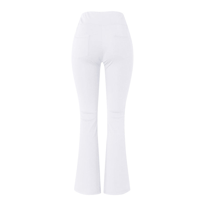 Flare Yoga Leggings with High Waist – Plus Size-Khaki-2XL-State of Style