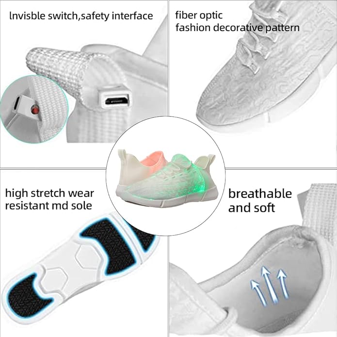 Flashing LED Fiber Optic Sneakers - Orion-4.5-State of Style