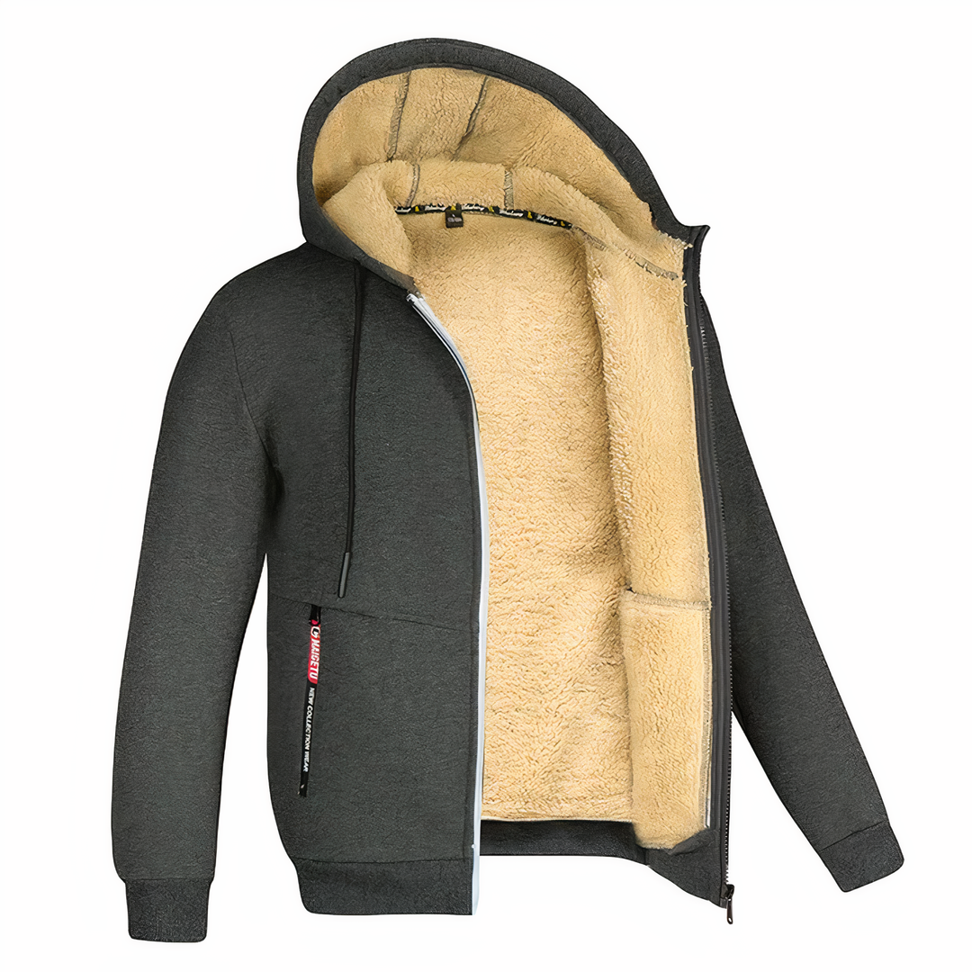 Fleece-Lined Jacket - Liam-Dark Grey-XS-State of Style