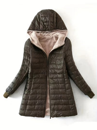 Fleece-Lined Women's Jacket with Zip - Eliza-Black-XS-State of Style
