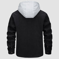 Fleece Men's Jacket with Hood - Nordic-Dark Grey-M-State of Style