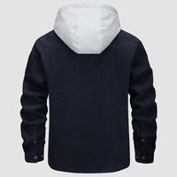 Fleece Men's Jacket with Hood - Nordic-Dark Grey-M-State of Style