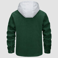 Fleece Men's Jacket with Hood - Nordic-Dark Grey-M-State of Style