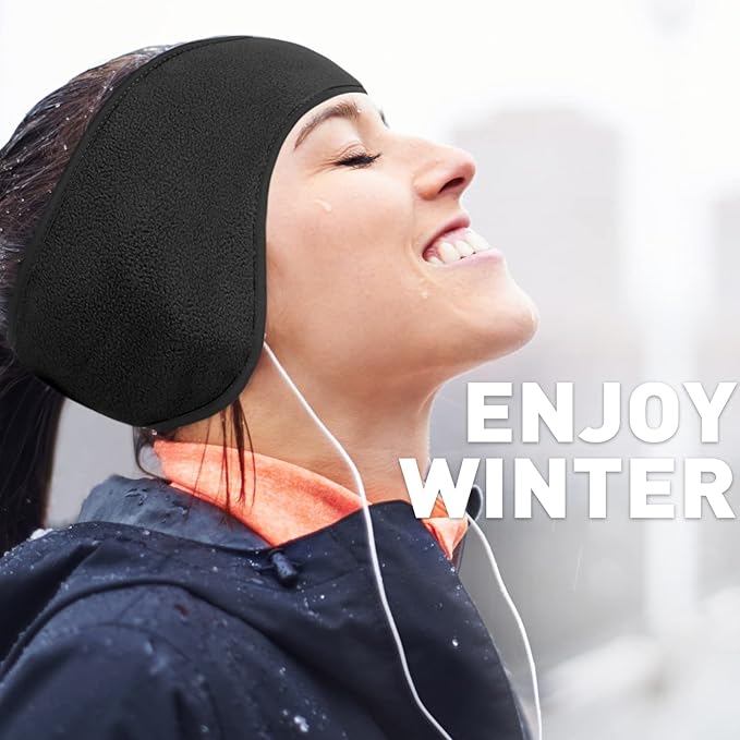 Fleece Winter Ear Warmers - Marco-Black-State of Style