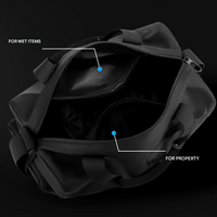 FlexBag Pro Waterproof Sports Bag with Shoe Compartment-Black-State of Style