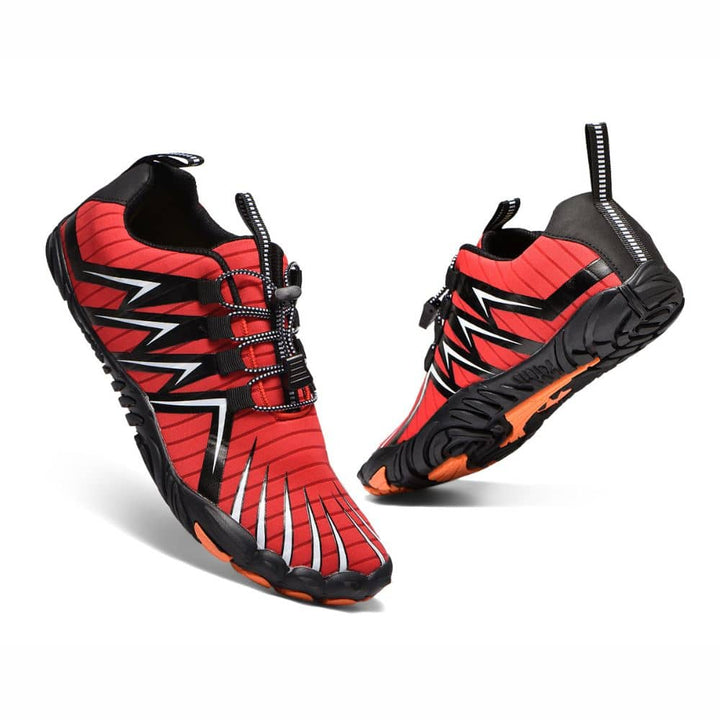 Flexible Barefoot Sneaker - Finn-Red-4-State of Style