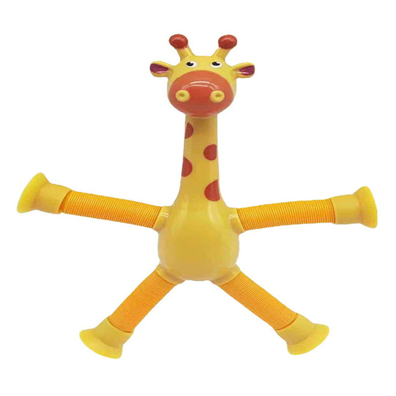 Flexible Giraffe Toy with Suction Cup - StretchyGiraffe-Yellow-Without Lights-State of Style