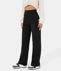 Flexible High-Waisted Pants - Luna-Black-S (36)-State of Style