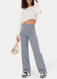 Flexible High-Waisted Pants - Luna-Grey-S (36)-State of Style