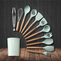 FlexiChef Silicone Kitchen Utensil Set-Green-State of Style