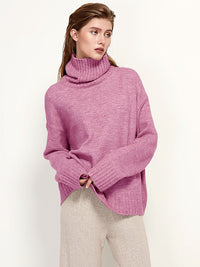FlipShirt | Elegant & Cozy Women's Turtleneck Sweater-Apricot-XS-State of Style