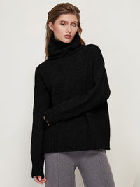 FlipShirt | Elegant & Cozy Women's Turtleneck Sweater-Black-XS-State of Style