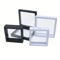 Floating Jewellery Display Boxes | 10-Piece Set-BLACK-7 X 7 CM-State of Style