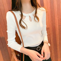 FloortjesShirt | Stylish Cutout Sweater for Women-White-One size-State of Style