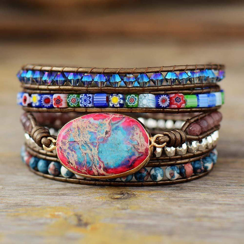 Flora Flower Protection Wrap Bracelet - Boho Elegance-State of Style