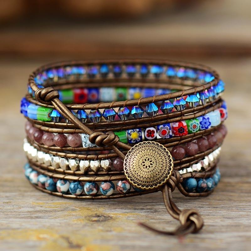 Flora Flower Protection Wrap Bracelet - Boho Elegance-State of Style
