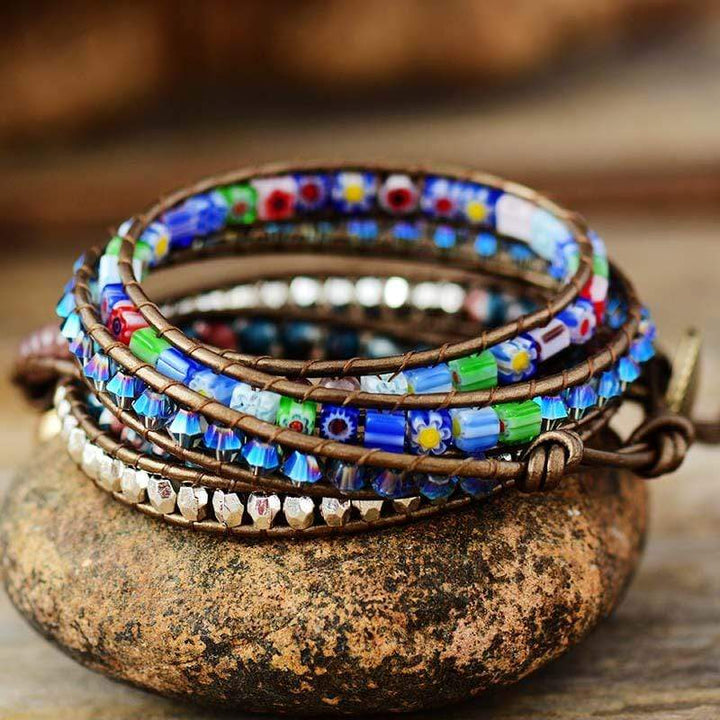 Flora Flower Protection Wrap Bracelet - Boho Elegance-State of Style