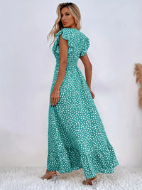 Flora Print Ruffles Dress | Stylish and Trendy-Apricot-XS-State of Style