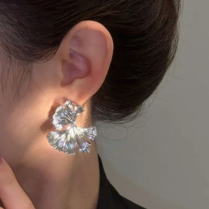 Floral Earrings in Gold and Silver – Liora-Silver-State of Style