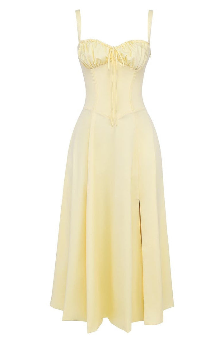 Floral Maxi Dress with Waist Definition - Fleur-Rose Blossom-S-State of Style
