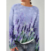 Floral Print Sweater with Vibrant Colors - Florina-S-State of Style