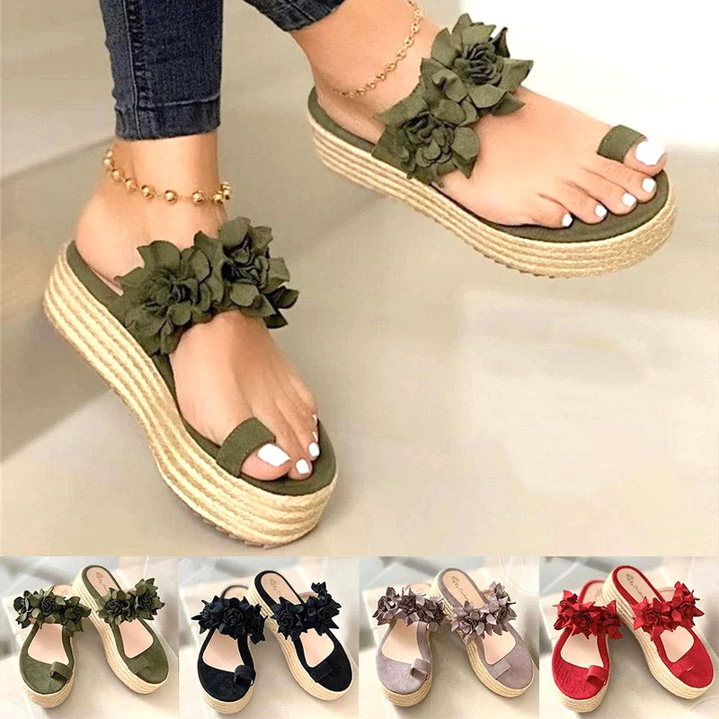 Floral Sandals | Elegant Women's Footwear-Black-3.0-State of Style