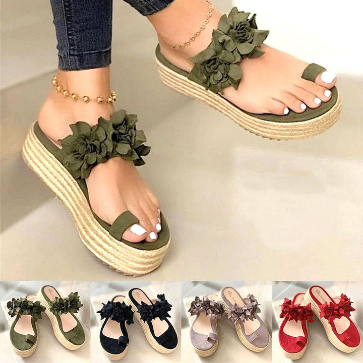 Floral Sandals | Elegant Women's Footwear-Black-3.0-State of Style