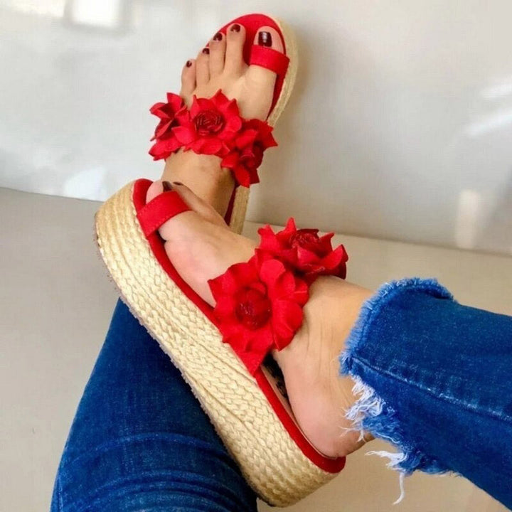 Floral Sandals | Elegant Women's Footwear-Black-3.0-State of Style