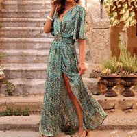 Floral Wrap Dress | Elegant and Comfortable-Green-XS-State of Style