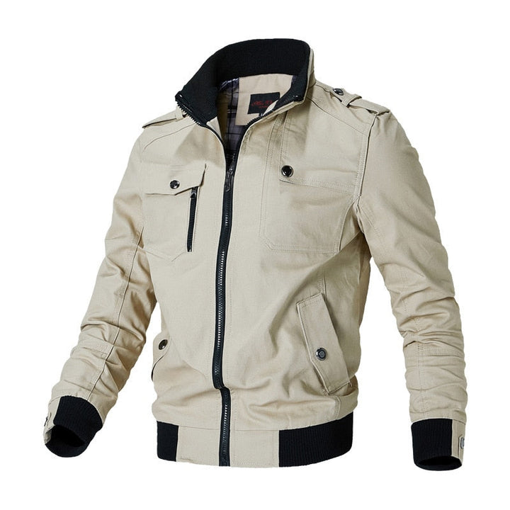 FlorisJacket | Lightweight Windbreaker Jacket for Men-Khaki-M-State of Style