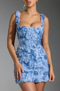 Flower Corset Mini Dress - Flower-White-XS-State of Style