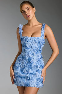 Flower Corset Mini Dress - Flower-White-XS-State of Style