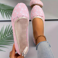Flower Pattern Ballerinas | Fleur-Pink-3.5-State of Style