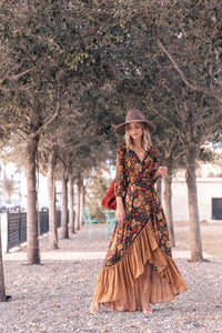 Flower Print Midi Dress - Lily-S-State of Style